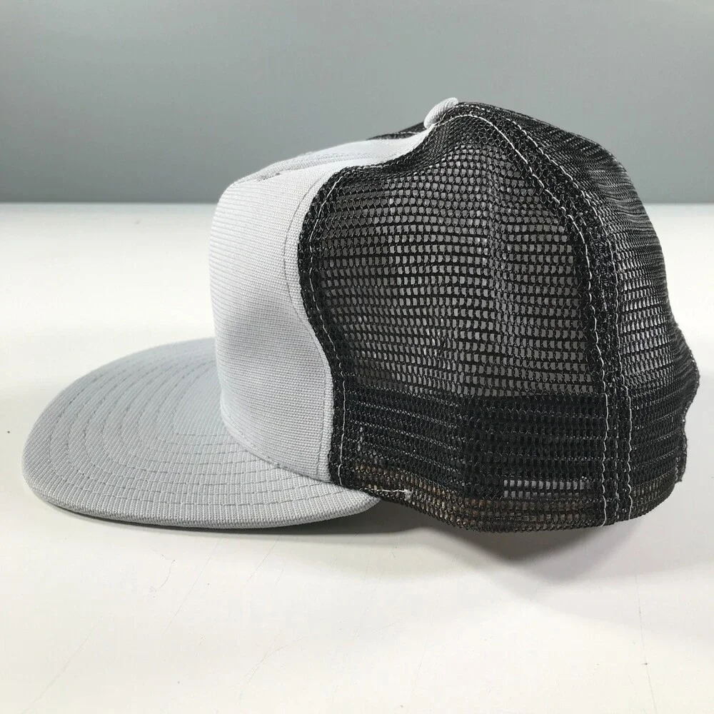 Vintage Trucker Hat Black and Gray Boys Youth Size New Era Pro Model